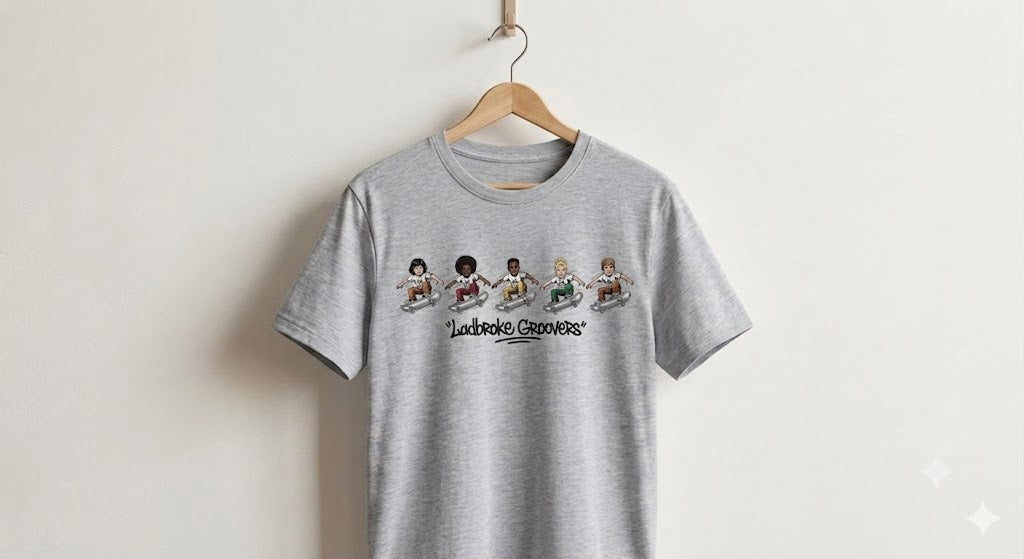 Skateboarder Kids white & grey t shirts
