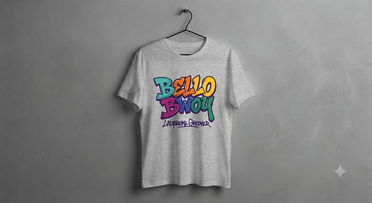 Bello  Bwoy White & Grey t shirt