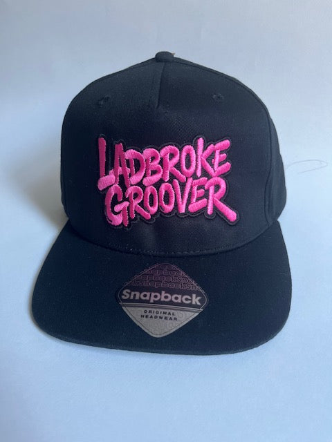 Black Snapback Rapper cap Pink