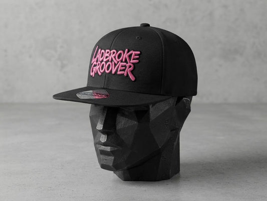 Black Snapback Rapper cap Pink
