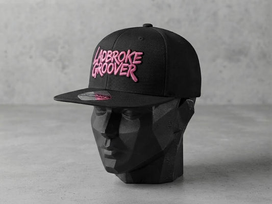 Black Snapback Rapper cap Pink