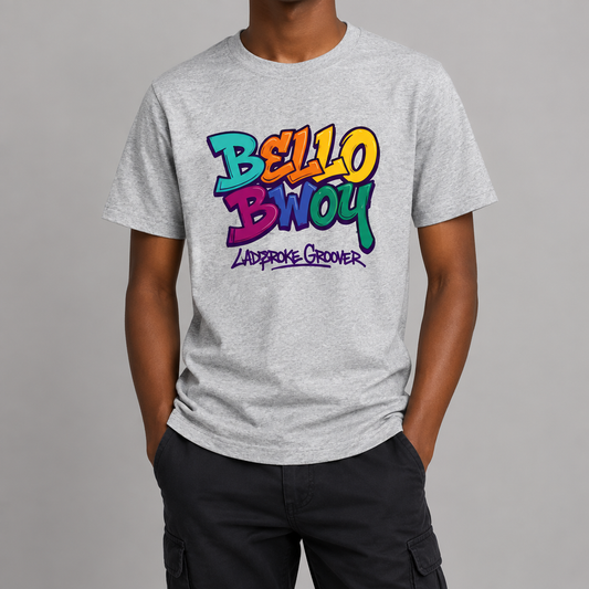 Bello  Bwoy White & Grey t shirt