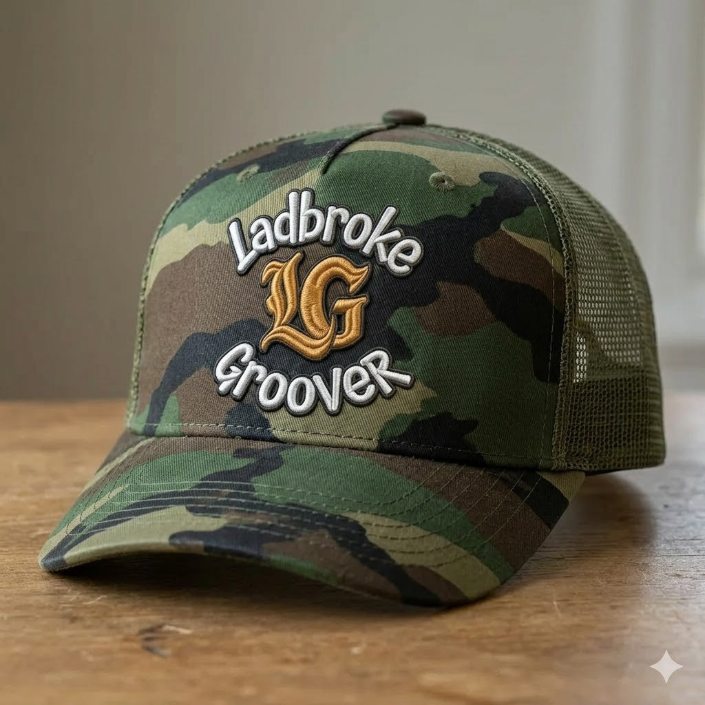 Embroidered Orange LG Camo Cap