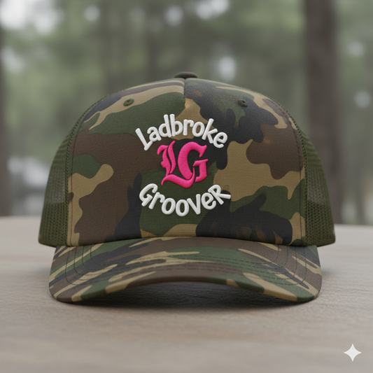 Embroidered Pink LG Camo Cap